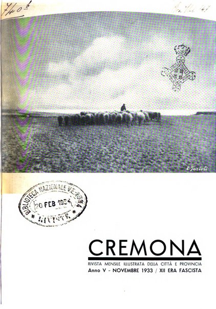 Cremona rivista mensile illustrata della Citta e Provincia