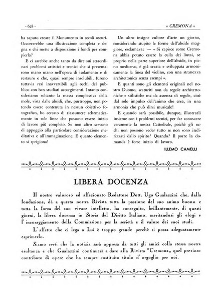 Cremona rivista mensile illustrata della Citta e Provincia