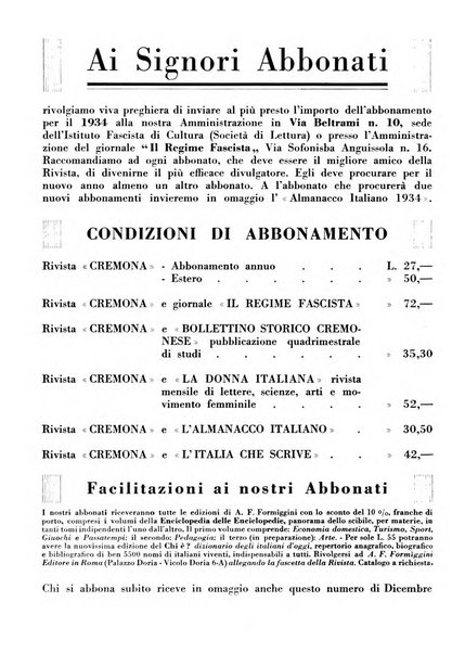 Cremona rivista mensile illustrata della Citta e Provincia