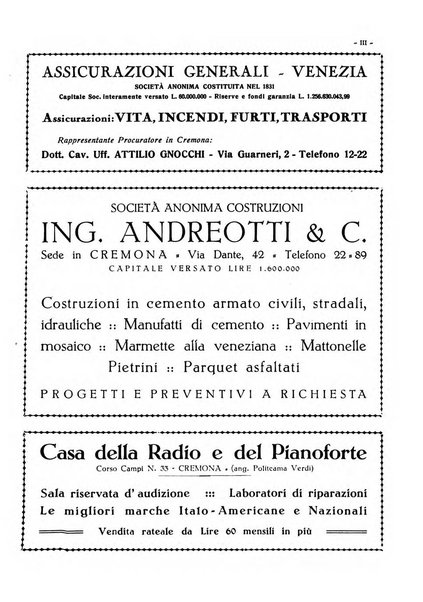 Cremona rivista mensile illustrata della Citta e Provincia