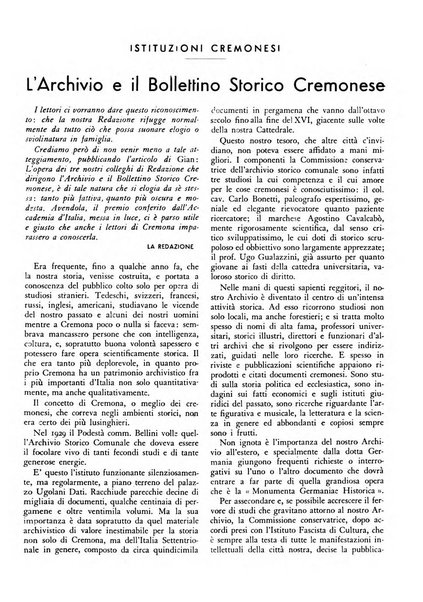 Cremona rivista mensile illustrata della Citta e Provincia