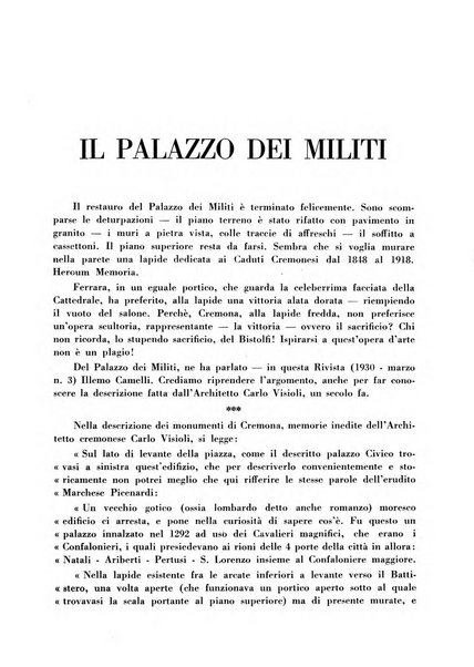 Cremona rivista mensile illustrata della Citta e Provincia