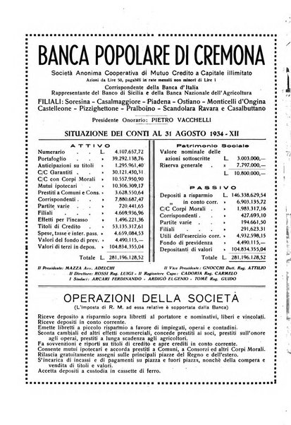 Cremona rivista mensile illustrata della Citta e Provincia