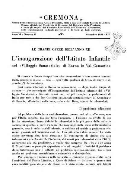 Cremona rivista mensile illustrata della Citta e Provincia