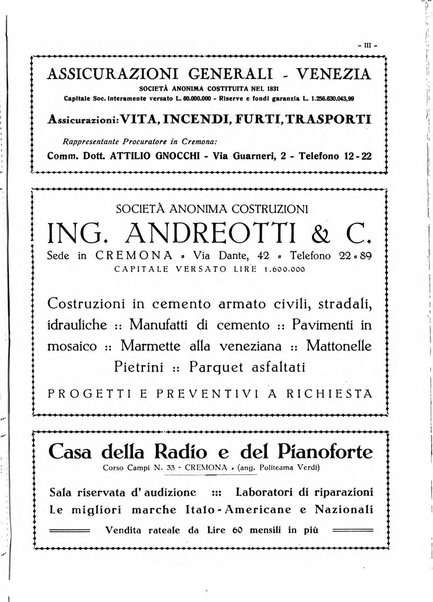 Cremona rivista mensile illustrata della Citta e Provincia