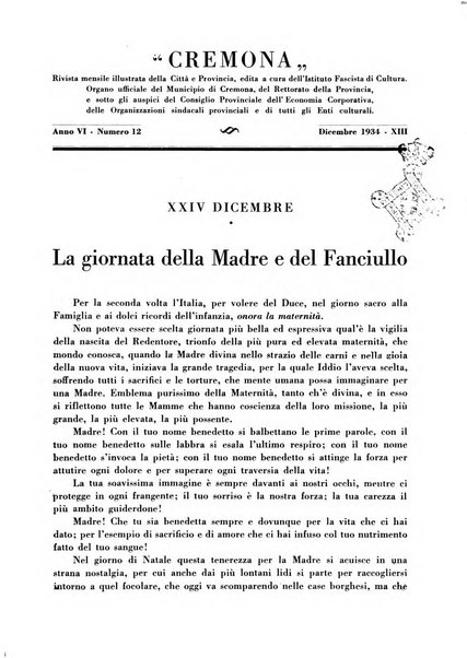 Cremona rivista mensile illustrata della Citta e Provincia