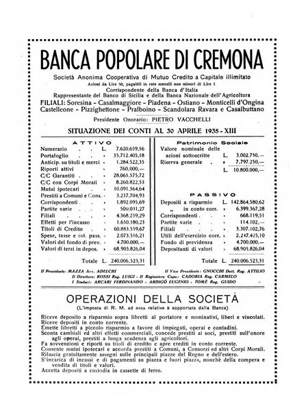 Cremona rivista mensile illustrata della Citta e Provincia