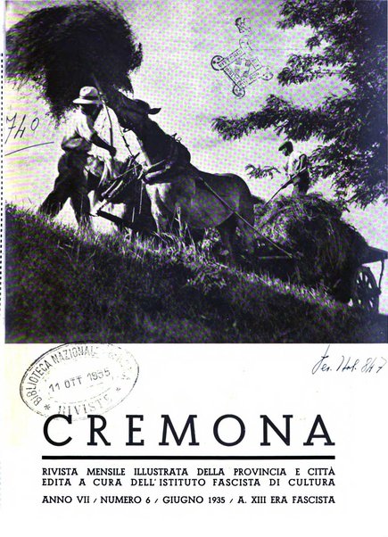 Cremona rivista mensile illustrata della Citta e Provincia