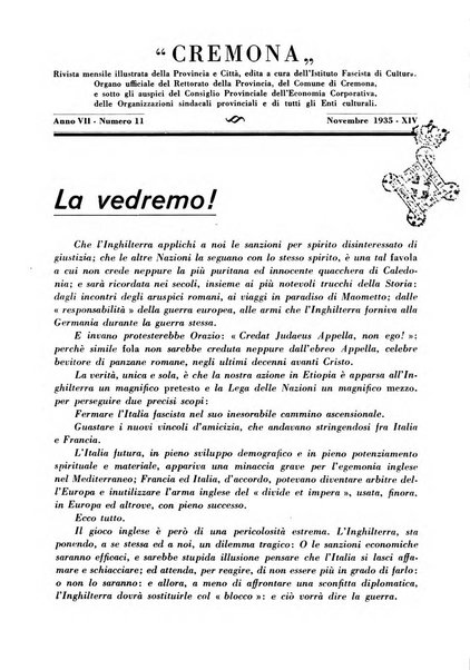 Cremona rivista mensile illustrata della Citta e Provincia