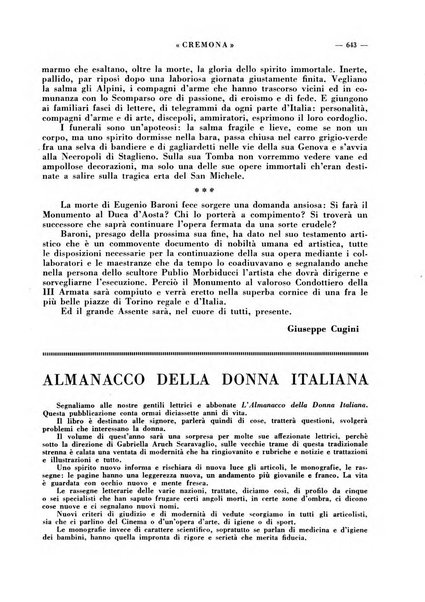 Cremona rivista mensile illustrata della Citta e Provincia