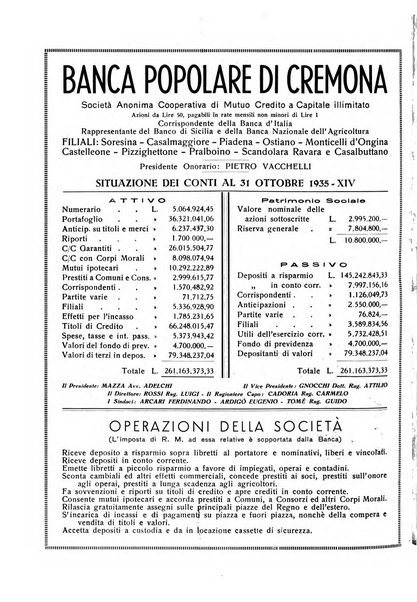 Cremona rivista mensile illustrata della Citta e Provincia