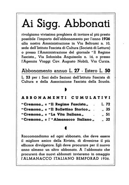 Cremona rivista mensile illustrata della Citta e Provincia