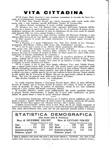 Cremona rivista mensile illustrata della Citta e Provincia