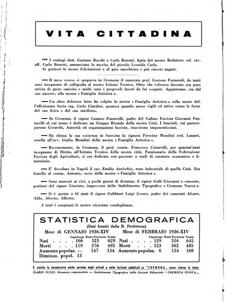 Cremona rivista mensile illustrata della Citta e Provincia