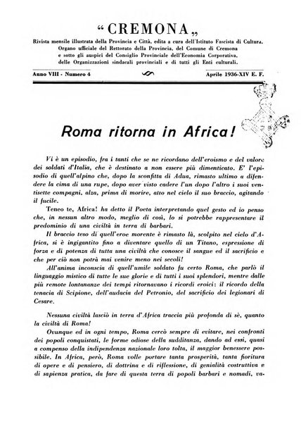 Cremona rivista mensile illustrata della Citta e Provincia