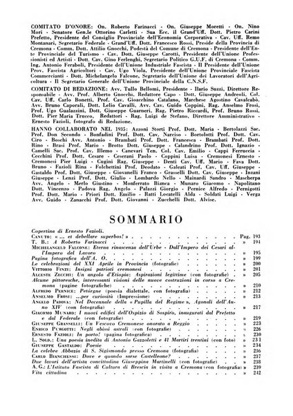 Cremona rivista mensile illustrata della Citta e Provincia