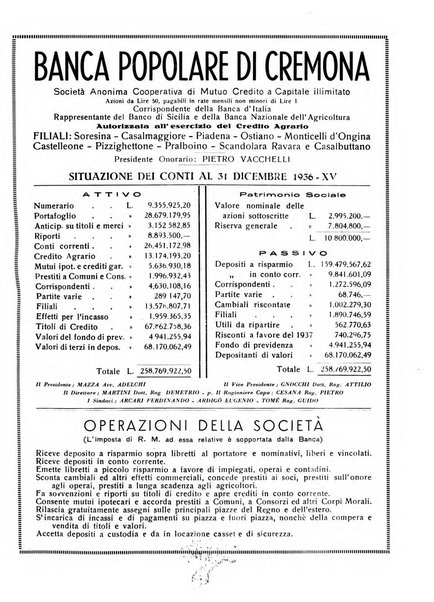 Cremona rivista mensile illustrata della Citta e Provincia