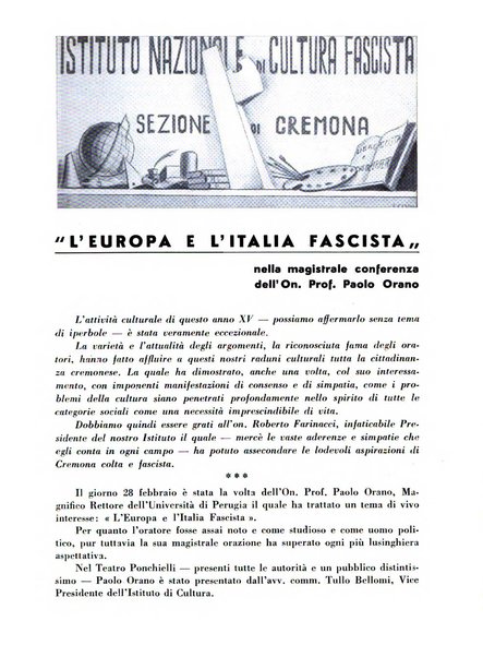 Cremona rivista mensile illustrata della Citta e Provincia