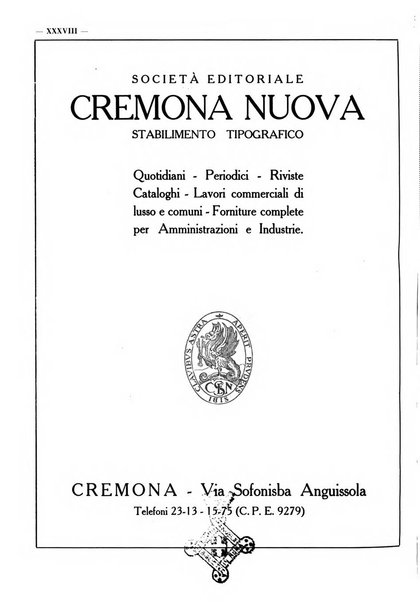 Cremona rivista mensile illustrata della Citta e Provincia