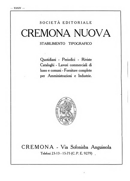 Cremona rivista mensile illustrata della Citta e Provincia