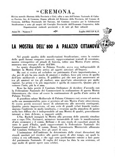 Cremona rivista mensile illustrata della Citta e Provincia