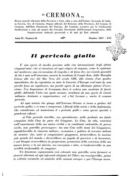 Cremona rivista mensile illustrata della Citta e Provincia