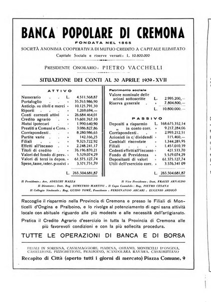 Cremona rivista mensile illustrata della Citta e Provincia