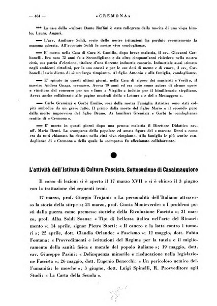 Cremona rivista mensile illustrata della Citta e Provincia