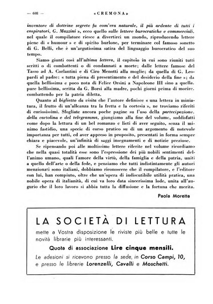 Cremona rivista mensile illustrata della Citta e Provincia