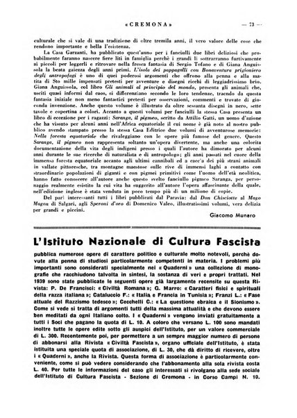 Cremona rivista mensile illustrata della Citta e Provincia