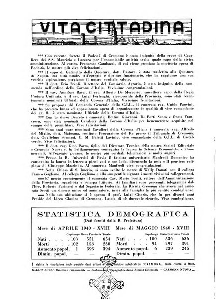 Cremona rivista mensile illustrata della Citta e Provincia