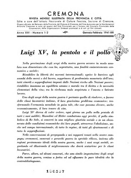 Cremona rivista mensile illustrata della Citta e Provincia