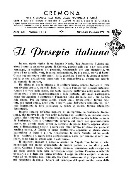 Cremona rivista mensile illustrata della Citta e Provincia