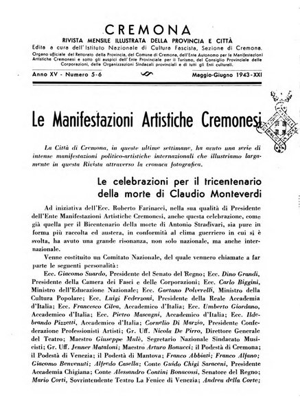 Cremona rivista mensile illustrata della Citta e Provincia