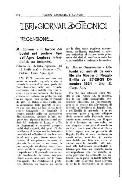 La critica zootecnica periodico illustrato mensile