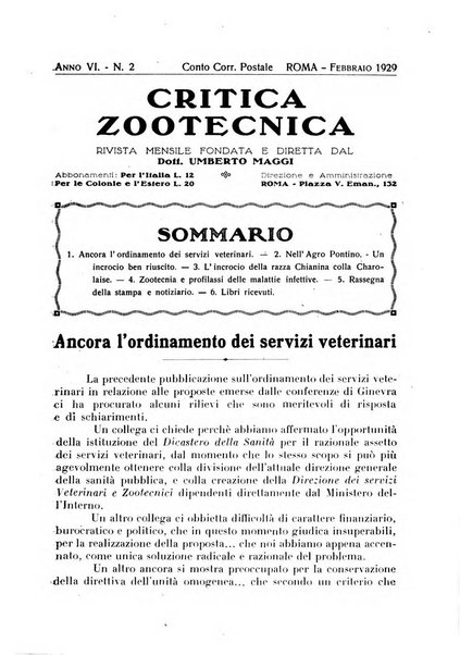 La critica zootecnica periodico illustrato mensile