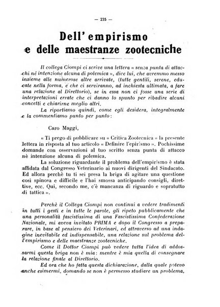 La critica zootecnica periodico illustrato mensile