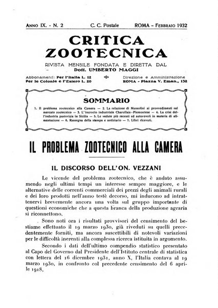 La critica zootecnica periodico illustrato mensile