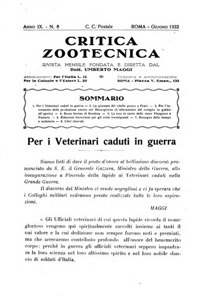 La critica zootecnica periodico illustrato mensile