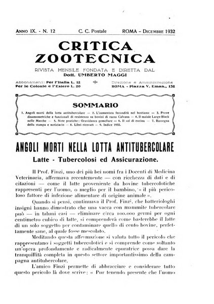 La critica zootecnica periodico illustrato mensile