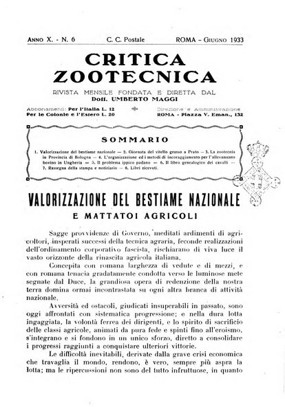 La critica zootecnica periodico illustrato mensile