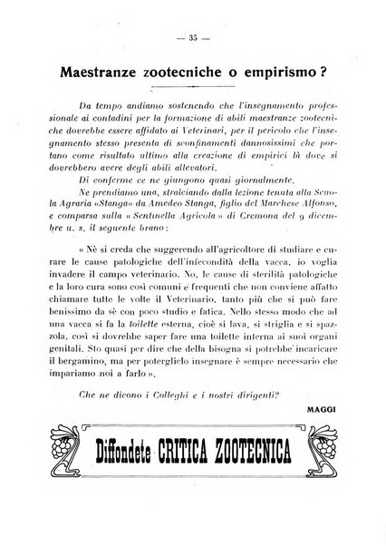 La critica zootecnica periodico illustrato mensile