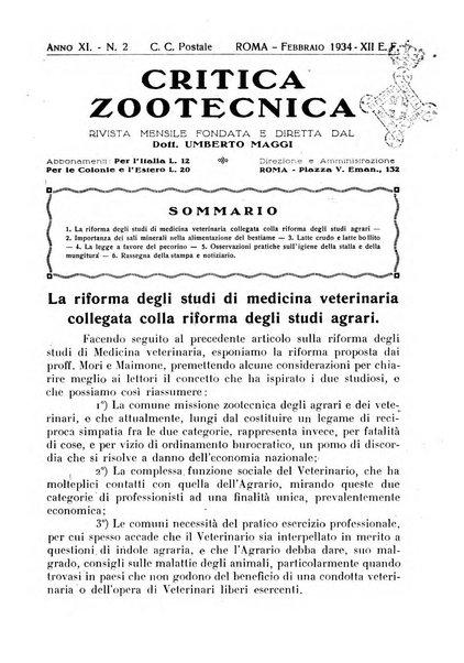 La critica zootecnica periodico illustrato mensile