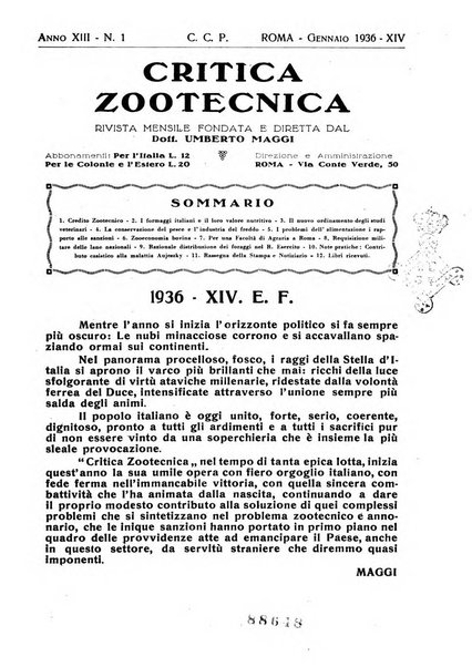 La critica zootecnica periodico illustrato mensile