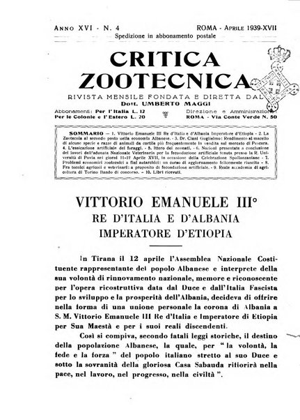 La critica zootecnica periodico illustrato mensile