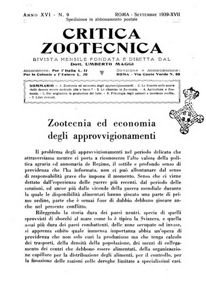 La critica zootecnica periodico illustrato mensile