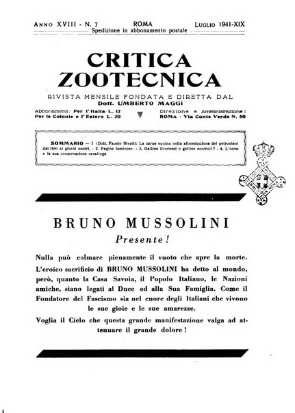 La critica zootecnica periodico illustrato mensile