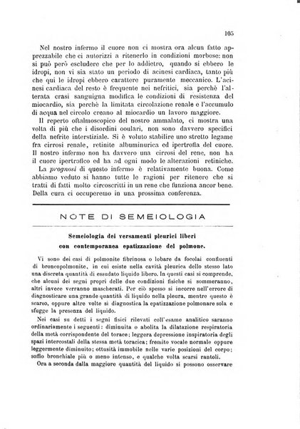 Cronaca della Clinica medica di Genova