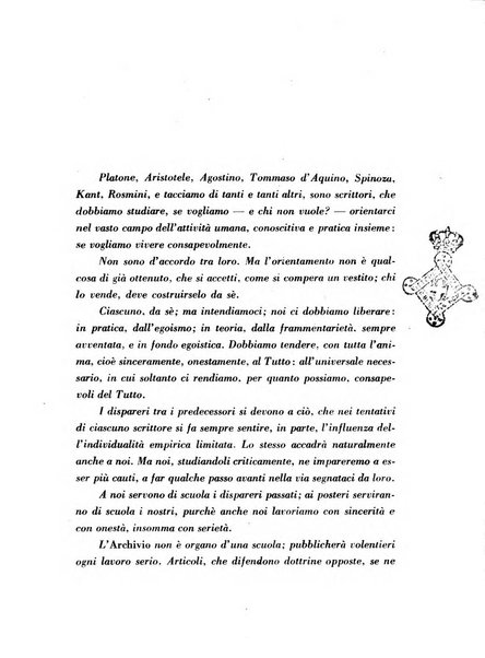 Archivio di filosofia organo della Società filosofica italiana