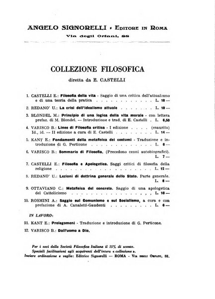 Archivio di filosofia organo della Società filosofica italiana